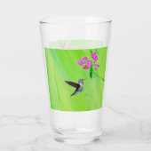Hummingbird and Sweet Peas Painting Glas (Achterkant)