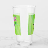 Hummingbird and Sweet Peas Painting Glas (Rechts)