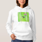 Hummingbird and Sweet Peas Painting Hoodie (Voorkant)
