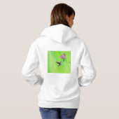Hummingbird and Sweet Peas Painting Hoodie (Achterkant volledig)