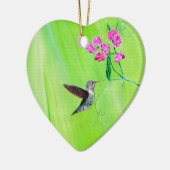 Hummingbird and Sweet Peas Painting Keramisch Ornament (Links)