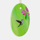 Hummingbird and Sweet Peas Painting Keramisch Ornament (Rechts)