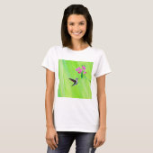 Hummingbird and Sweet Peas Painting T-shirt (Voorkant volledig)