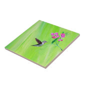 Hummingbird and Sweet Peas Painting Tegeltje (Zijkant)