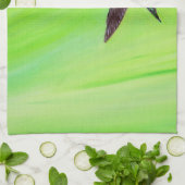 Hummingbird and Sweet Peas Painting Theedoek (Gevouwen)