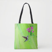 Hummingbird and Sweet Peas Painting Tote Bag (Voorkant)