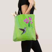 Hummingbird and Sweet Peas Painting Tote Bag (Dichtbij)