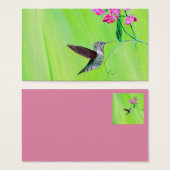 Hummingbird and Sweet Peas Painting Visitekaartje (Voorkant /achterkant)