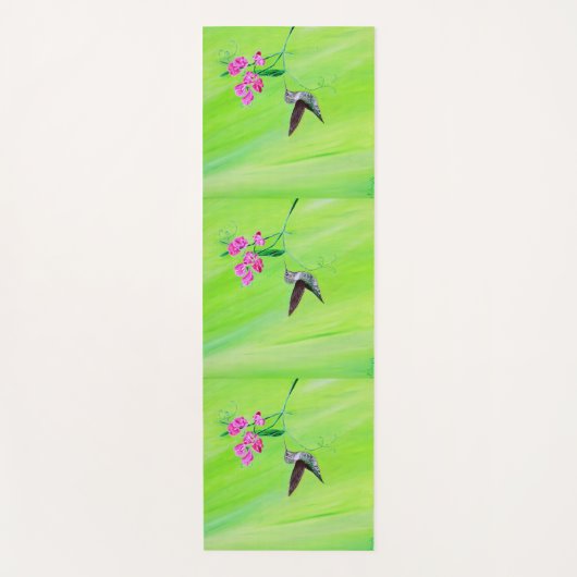 Hummingbird and Sweet Peas Painting Yogamat (Voorkant)