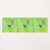 Hummingbird and Sweet Peas Painting Yogamat (Voorkant (horizontaal))
