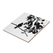 Hummingbird and Tree Branches Silhouette Tegeltje (Zijkant)