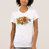 Hummingbird and tropical bouquet t-shirt (Voorkant)