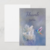 Hummingbird and white garden flower Dank je wel Bedankkaart (Voorkant / Achterkant)