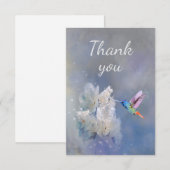 Hummingbird and white garden flower Dank je wel Bedankkaart (Voorkant / Achterkant)