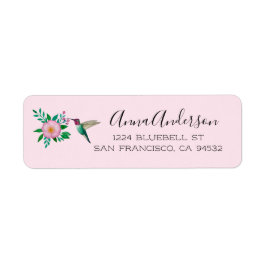 Hummingbird and Wild Roos Return Address Label