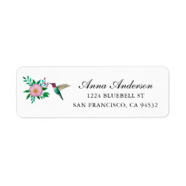 Hummingbird and Wild Roos Return Address Label