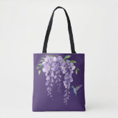 Hummingbird and Wisteria Tote Bag (Voorkant)