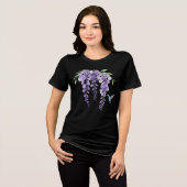 Hummingbird and Wisteria Tri-Blend Shirt (Voorkant volledig)
