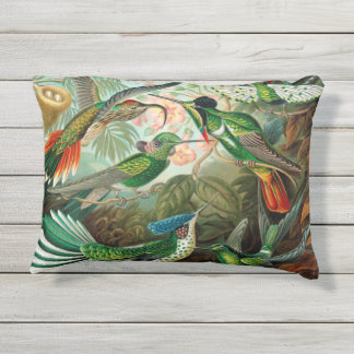 Hummingbird Antiek Print Buitenkussen