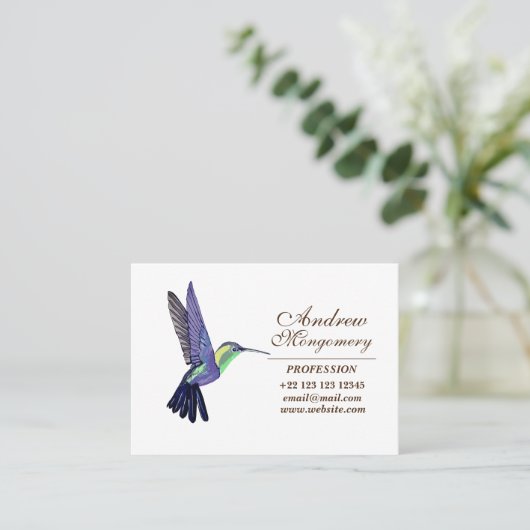 Hummingbird Art Custom Professional Visitekaartje (Staand voorkant)