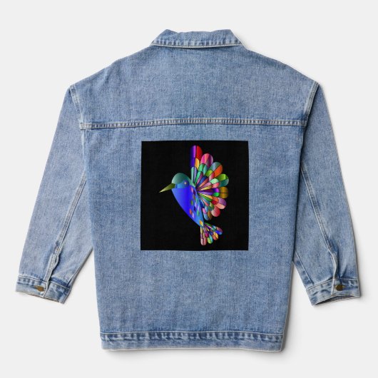 HUMMINGBIRD ART Jean Denim Jas Jacket (Achterkant)