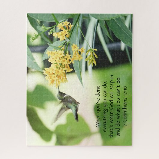 Hummingbird at Blossom, Scriptverse Legpuzzel (Verticaal)