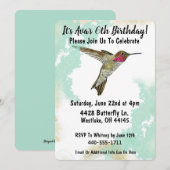 Hummingbird Ayre Party Invitation Kaart (Voorkant / Achterkant)