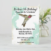 Hummingbird Ayre Party Invitation Kaart (Staand voorkant)