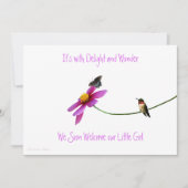 Hummingbird Baby shower Uitnodiging (Voorkant)