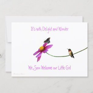 Hummingbird Baby shower Uitnodiging