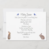 Hummingbird Baby shower Uitnodiging: genderneutraa Kaart (Achterkant)