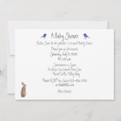 Hummingbird Baby shower Uitnodiging: genderneutraa Kaart (Achterkant)