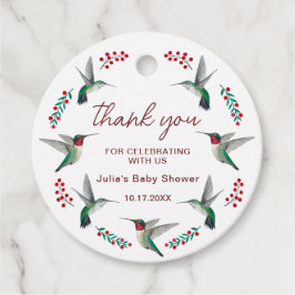 Hummingbird Baby shower voorkeurtags Bedankjes Labels