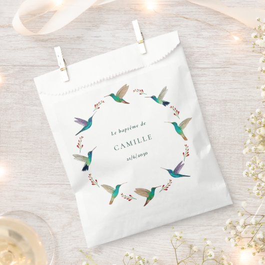 Hummingbird Baptism Bedankzakje (Geknipt)