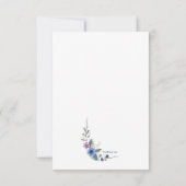 Hummingbird Bereavement Hartelijk dank Kaart (Achterkant)