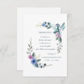 Hummingbird Bereavement Hartelijk dank Kaart (Voorkant / Achterkant)