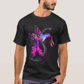 Hummingbird bevat roze lintstof borstkanker Awaren T-shirt (Voorkant)