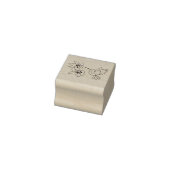 Hummingbird bij Flowers 2 Rubberstempel (Stempel)