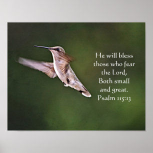 Hummingbird Bijbel Verse Art Print