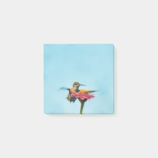 Hummingbird Bird Art Natuur Post It Note Pad (Voorkant)