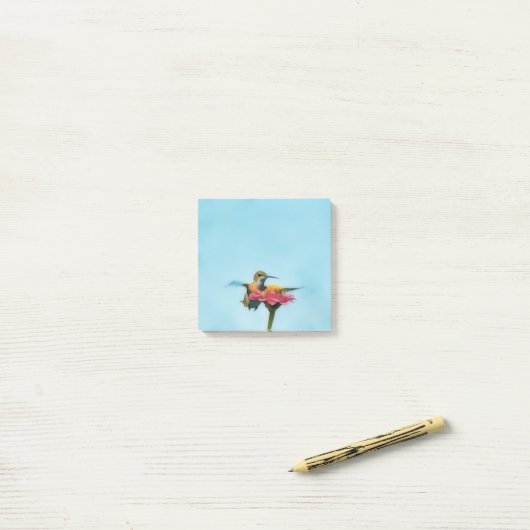 Hummingbird Bird Art Natuur Post It Note Pad (Op bureau)