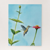 Hummingbird Bird Art Pretty Puzzle Legpuzzel (Verticaal)