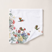 Hummingbird Bird Butterfly Flower Bath Set Bad Handdoek (Wasdoekje)