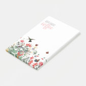 Hummingbird Bird Butterfly Flowers Coffee Notes (Schuin)