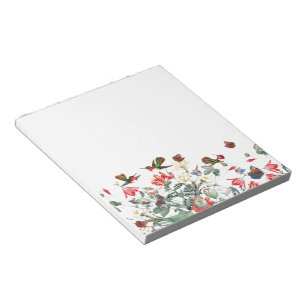Hummingbird Bird Butterfly Garden Floral Notepad Notitieblok