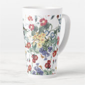 Hummingbird Bird Butterfly Garden Flower Latte Mok (Rechterhoek)