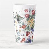 Hummingbird Bird Butterfly Garden Flower Latte Mok (Voorkant)