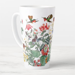 Hummingbird Bird Butterfly Garden Flower Latte Mok