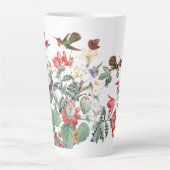 Hummingbird Bird Butterfly Garden Flower Latte Mok (Voorkant)