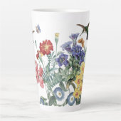 Hummingbird Bird Butterfly Garden Flower Latte Mok (Voorkant)
